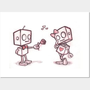 Robots in Love Posters and Art